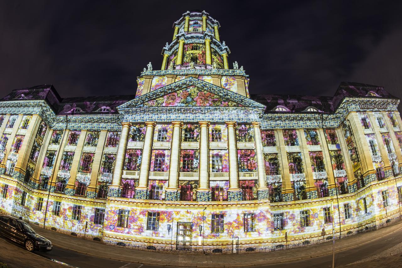 The Altes Stadthaus (Old City Hall) is illuminated by colourful lighting in Berlin,?Germany, 07 October 2016. Numerous buildings in the German capital will be lit in the evening hoours during the 12th Festival of Lights, which will run until 16 October 20