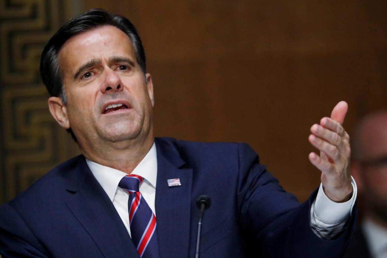 FILE PHOTO: Rep. John Ratcliffe, R-TX, testifies before a Senate Intelligence Committee nomination hearing on Capitol Hill in Washington