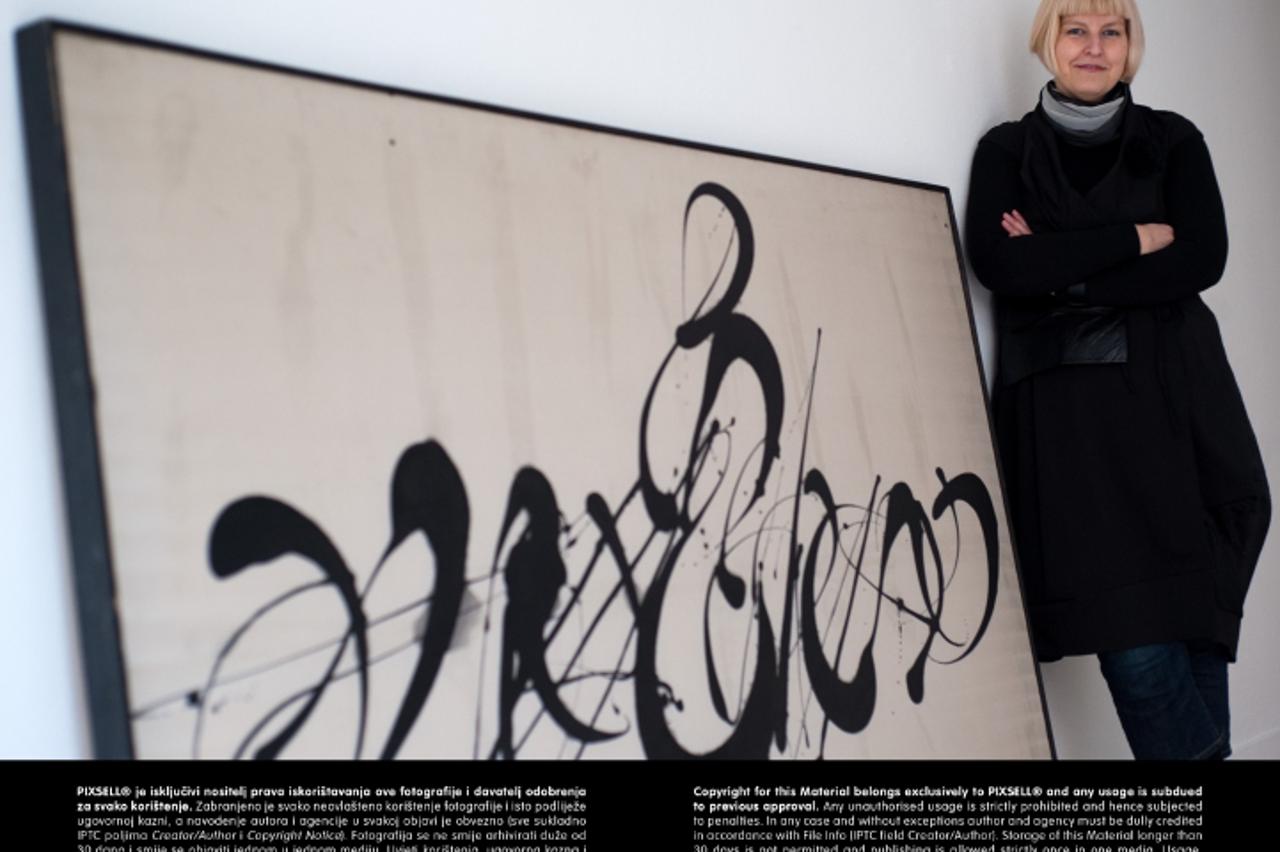 '22.01.2013., Zagreb - Barbara Kulmer otvara izlozbu njenog oca Ferdinanda Kulmera u galeriji Forum. Photo: Daniel Kasap/PIXSELL'
