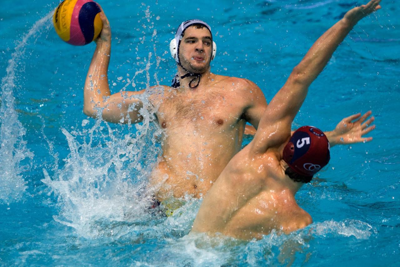 '27.11.2010., Bazen Mladosti, Zagreb -Triglav Jadranska vaterpolo liga, V kolo. Mladost-Jug. Petar Muslim, Maro Jokovic Photo: Zeljko Hladika/PIXSELL'