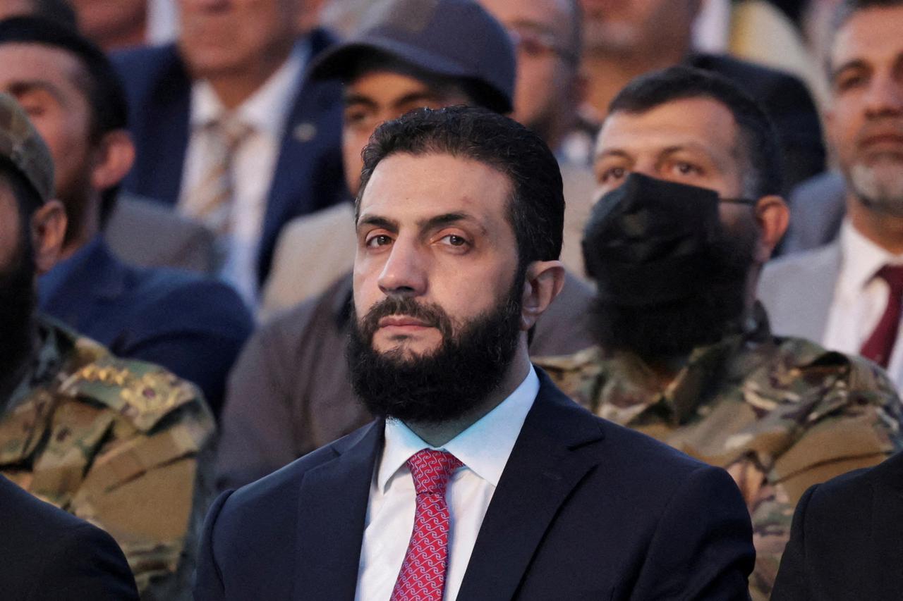 FILE PHOTO: FILE PHOTO: Syria’s interim President Ahmed al-Sharaa attends the “Aleppo, Key to Victory” celebration  in Aleppo