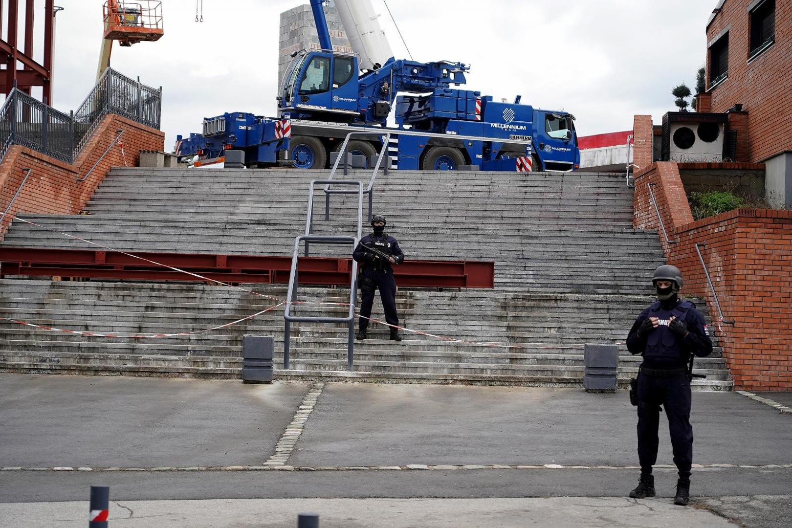 04, februar, 2021, Beograd - Policajci, inspektori i pripadnici BIA vrse pretres prostorija Fudbalskog kluba Partizan, nakon hapsenja organizovane kriminalne grupa koja slovi za jednu od najjacih u regionu, a paralelno sa tim, policajci su i na stadionu Crvene zvezde. Photo: Antonio Ahel/ATAImages