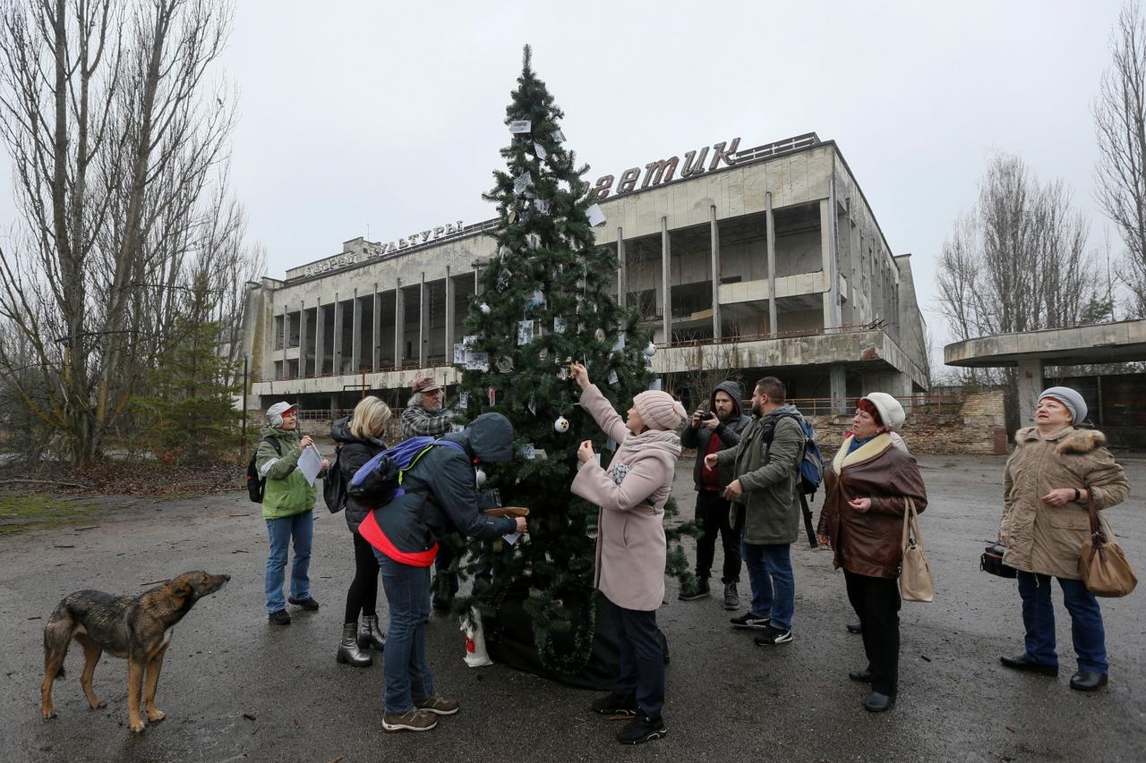 Božićno drvce u blizini Černobila