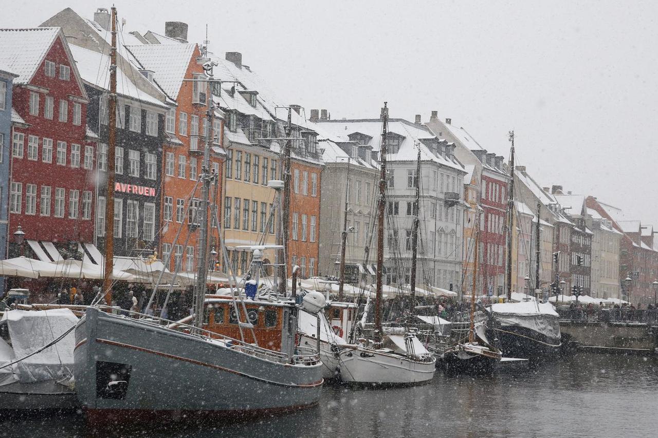 FILE PHOTO: Snowfall in Copenhagen