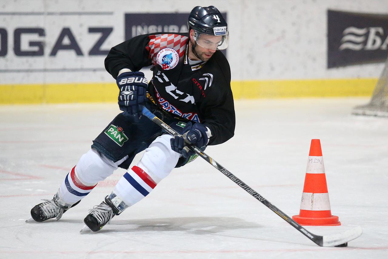 20.03.2015., Zagreb, Dom Sportova - Trening hrvatske reprezentacije hokeja na ledu u Ledenoj dvorani Doma Sportova. Alan Letang. Photo: Igor Kralj/PIXSELL