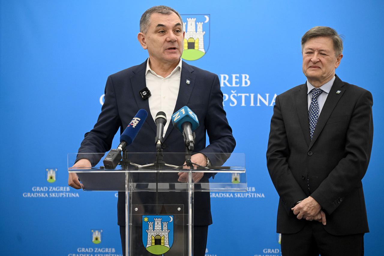 Zagreb: Otto Barić i Ivica Lovrić održali konferenciju za medije uoči sjednice Gradske skupštine