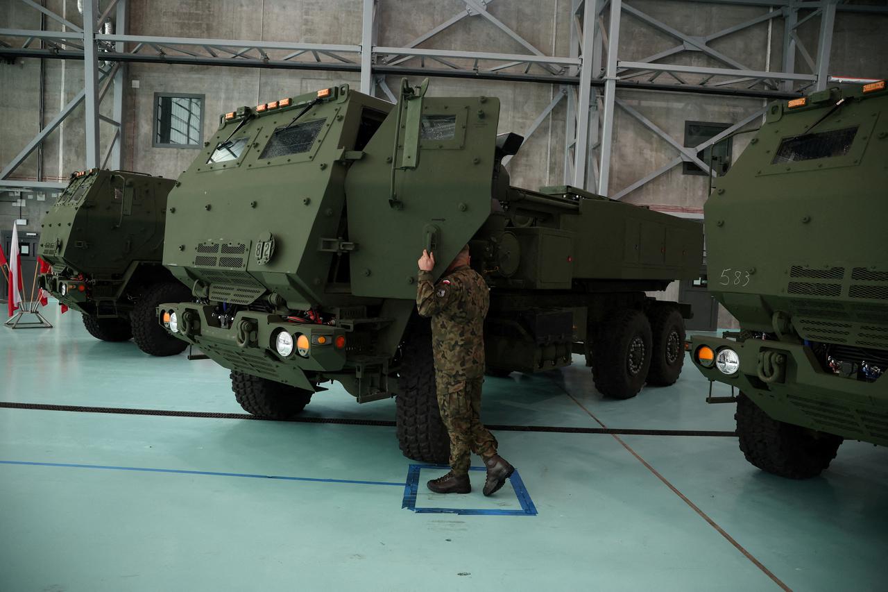 FILE PHOTO: Delivery of the first HIMARS (High Mobility Artillery Rocket System) to the Polish Army in Warsaw