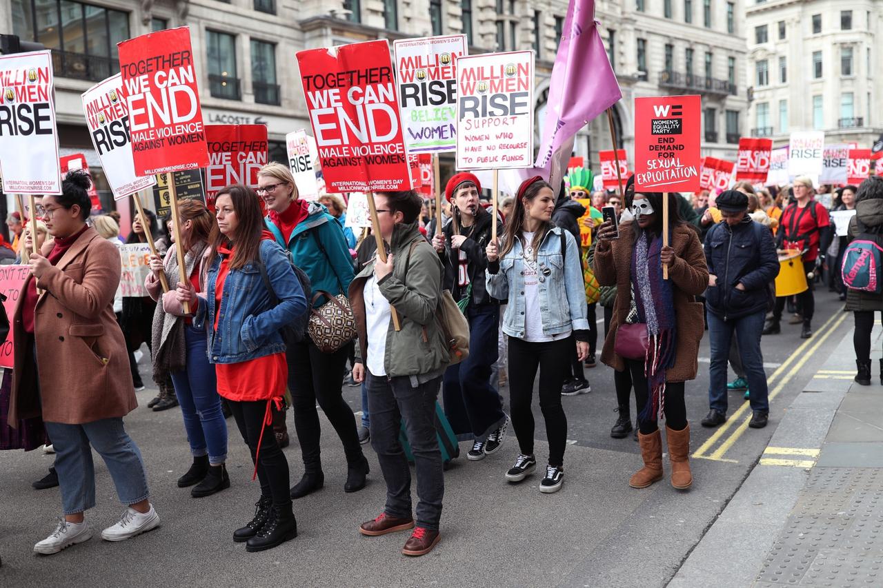 Ženski marš protiv nasilja nad ženama u Londonu