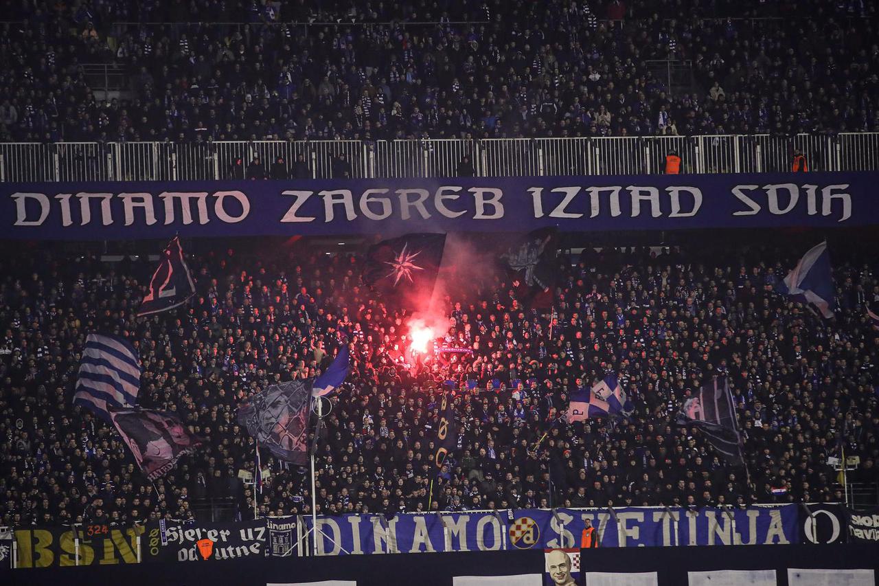 Zagreb: Bad Blue Boysi na utakmici Dinamo - Hajduk 