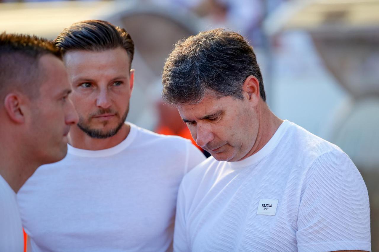 Split: Zagrijavanje igrača uoči utakmice Hajduk i Dinamo 