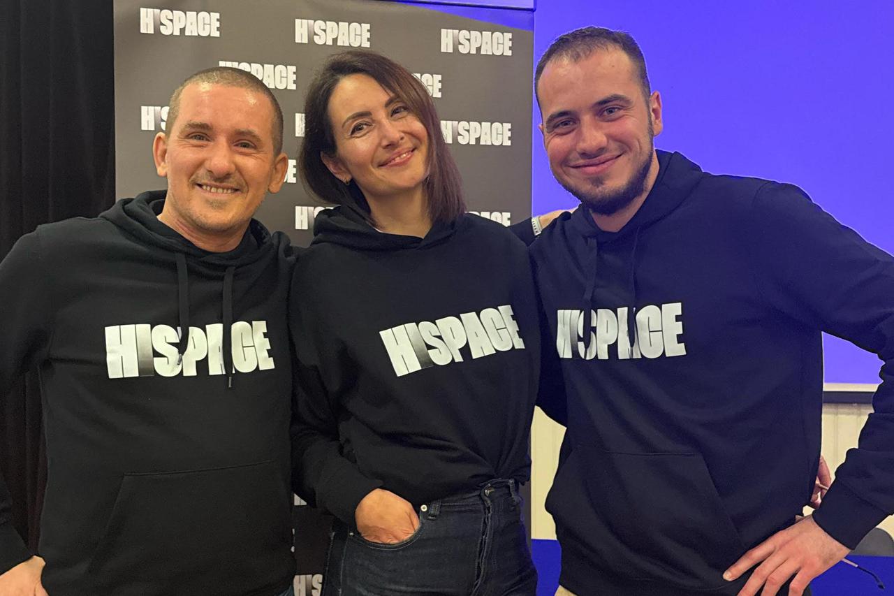 Suosnivači HiSPACE-a, Bernard Ivezić, Tanja Prlenda Skenderija i Jakov Čudina