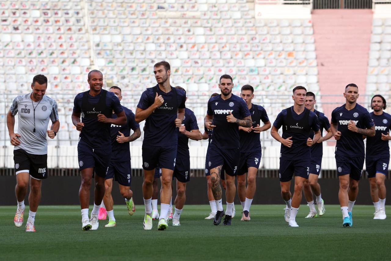 Split: Nogometaši Hajduka odradili trening uoči utakmice protiv PAOK-a
