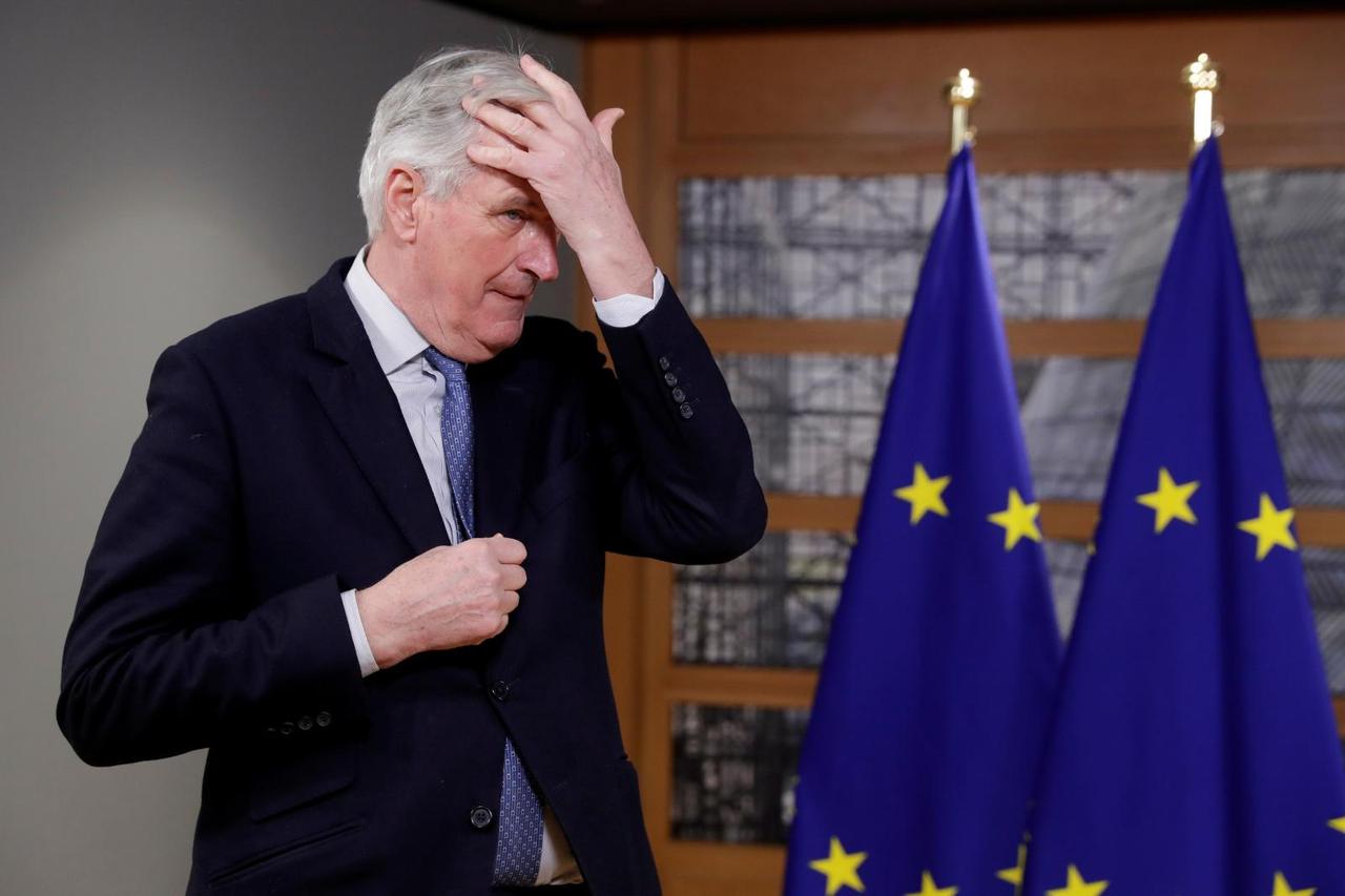 FILE PHOTO: Michel Barnier at the European Council in Brussels