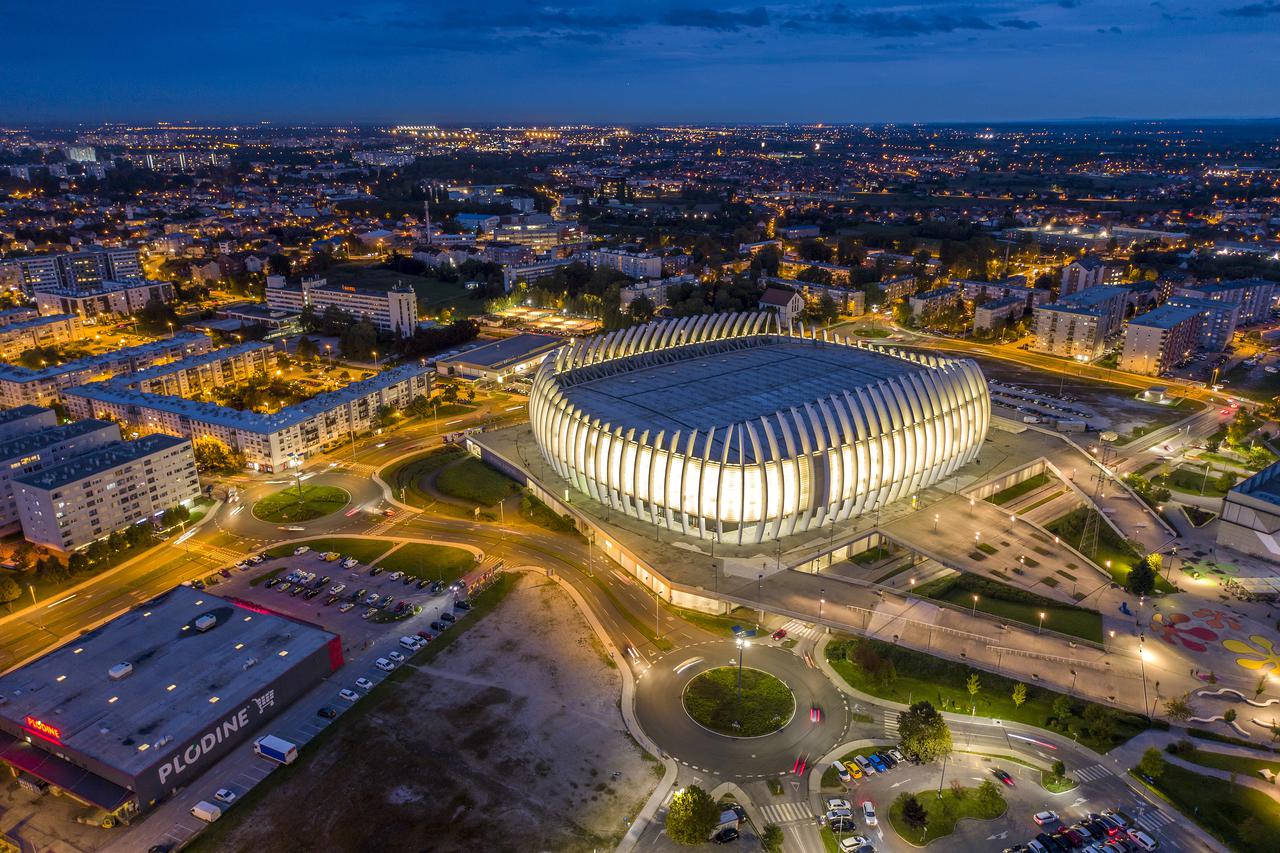 Fotografije iz zraka Arene Zagreb