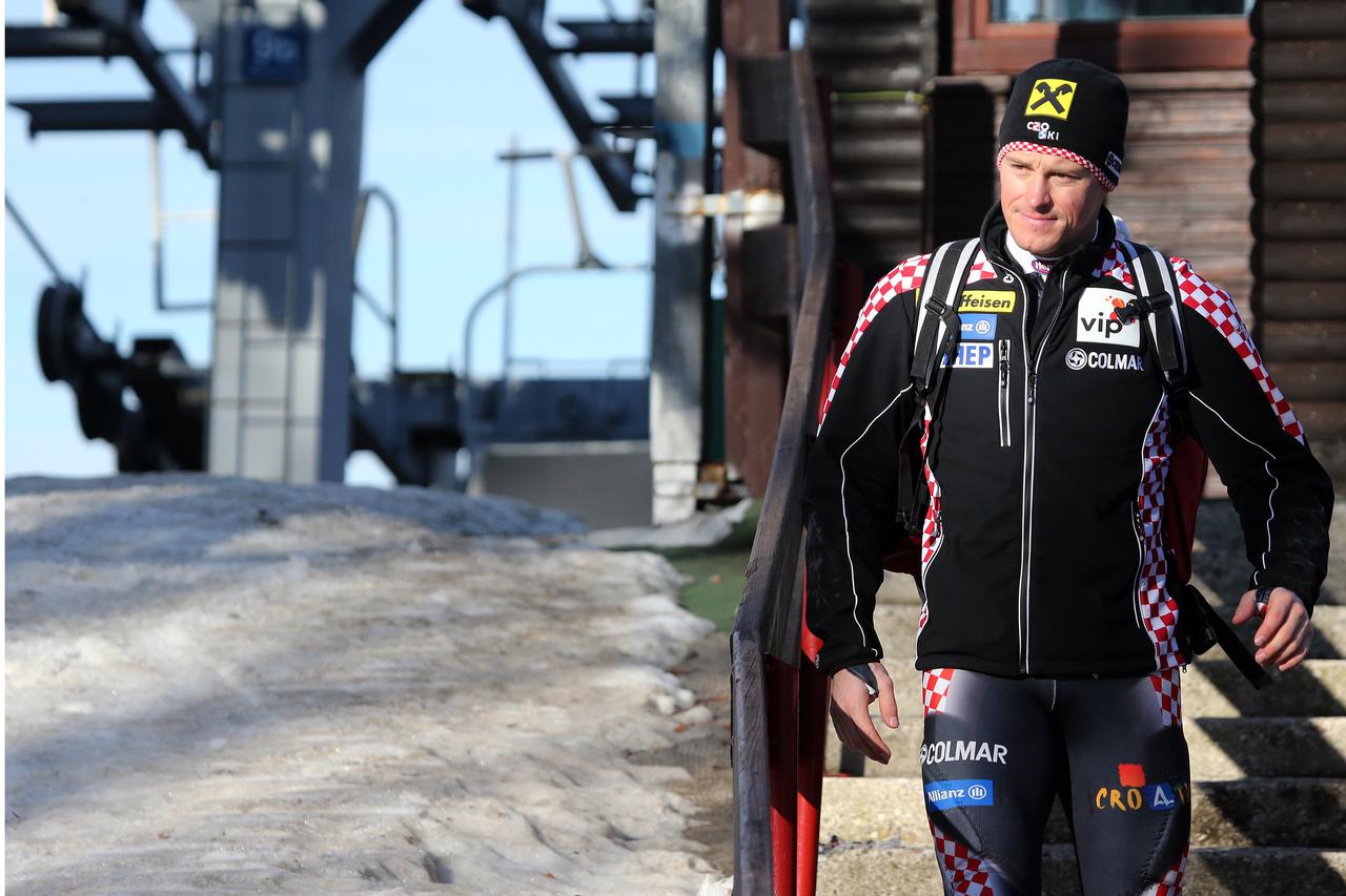 05.01.2013., Sljeme, Zagreb - Na sljemenskoj stazi Ivica Kostelic odradio je trening prije sutrasnje muske utrke Vip Snow Queen Trophy Audi FIS Ski World Cupa.  Photo: Sanjin Strukic/PIXSELL