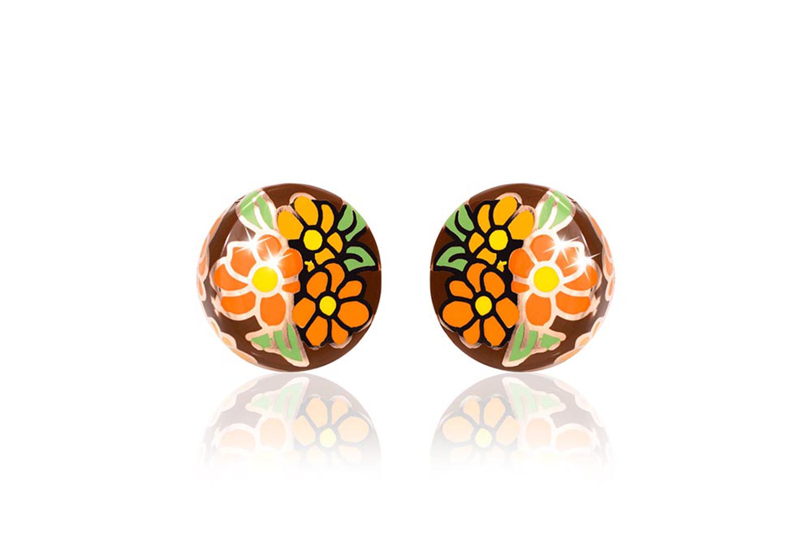 Zlatarne Zaks srebrne naušnice s crvenom pozlatom i emajlom, s popustom  810 kn