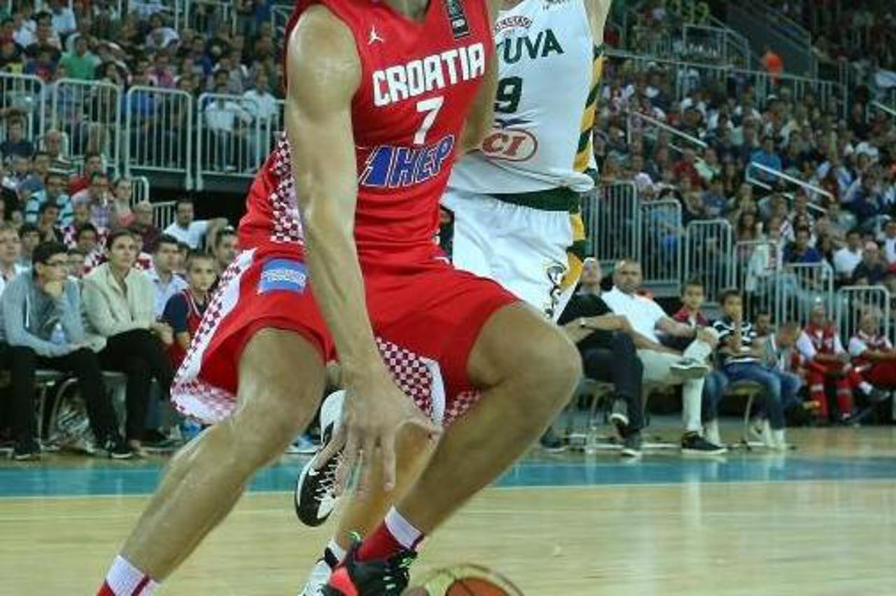 26.08.2014., Zagreb - Pripremna kosarkaska utakmica Hrvatska - Litva uoci odlaska hrvatskih kosarkaskih reprezentativaca na Svjetsko prvenstvo u Spanjolsku. Photo: Dalibor Urukalovic/PIXSELL