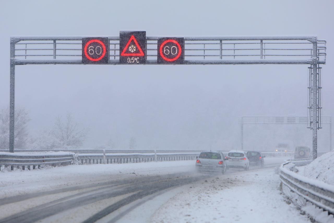 Snježni uvjeti na autocesti A1