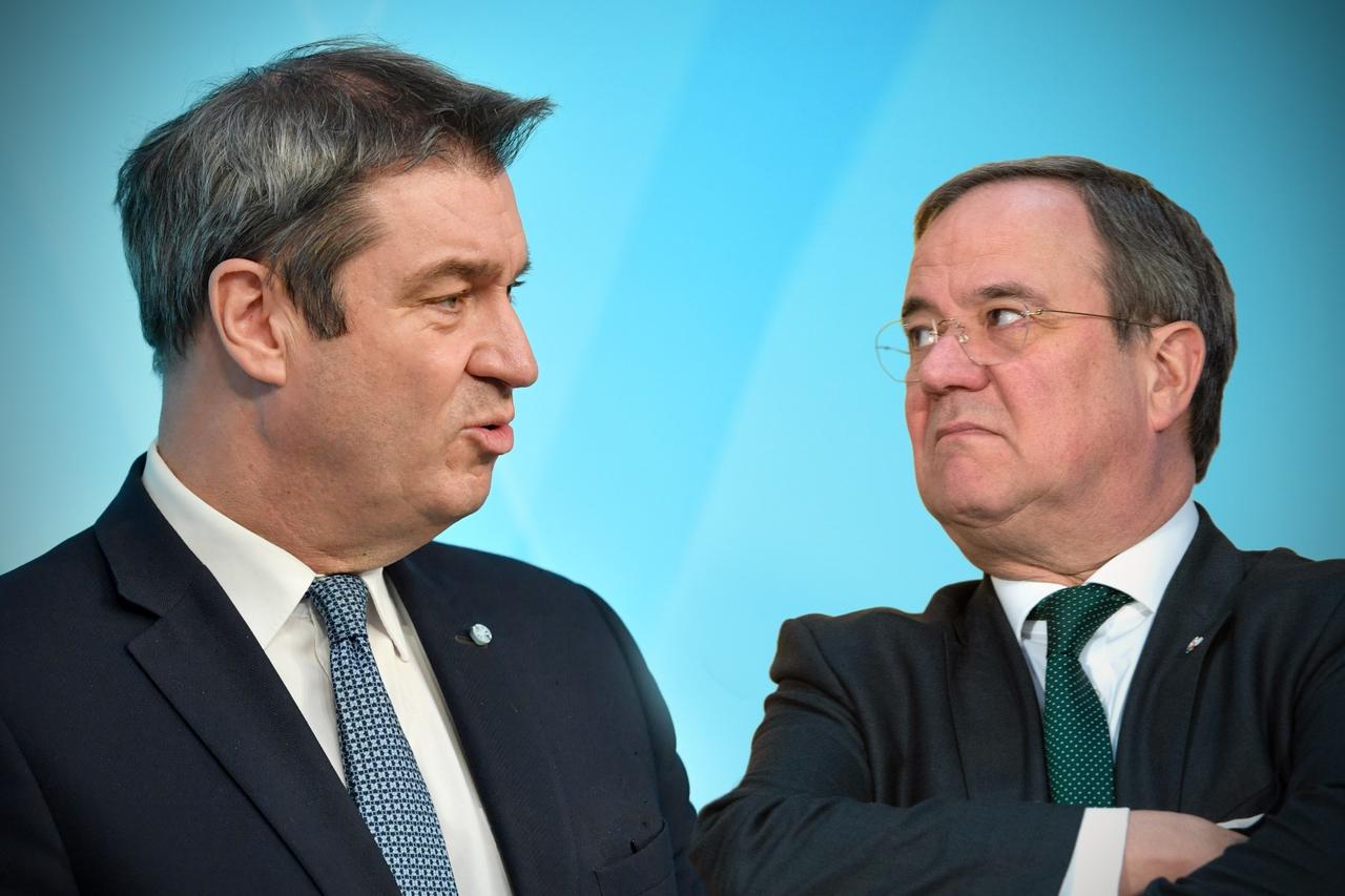 Power struggle between Markus SOEDER and Armin LASCHET.