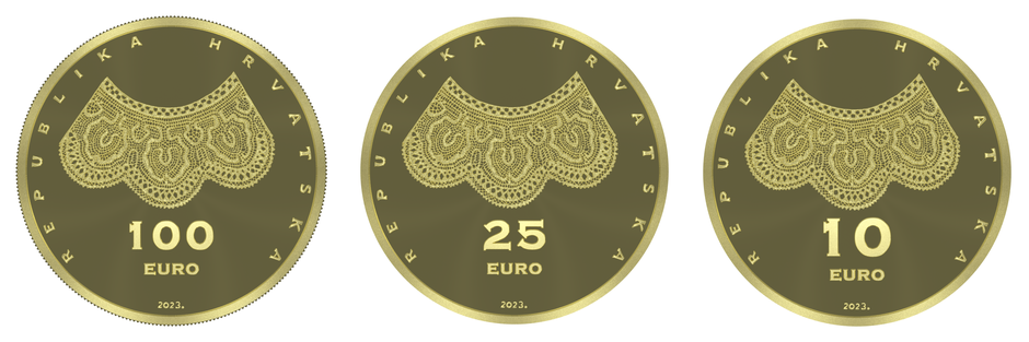 Hrvatska čipka na zlatnicima