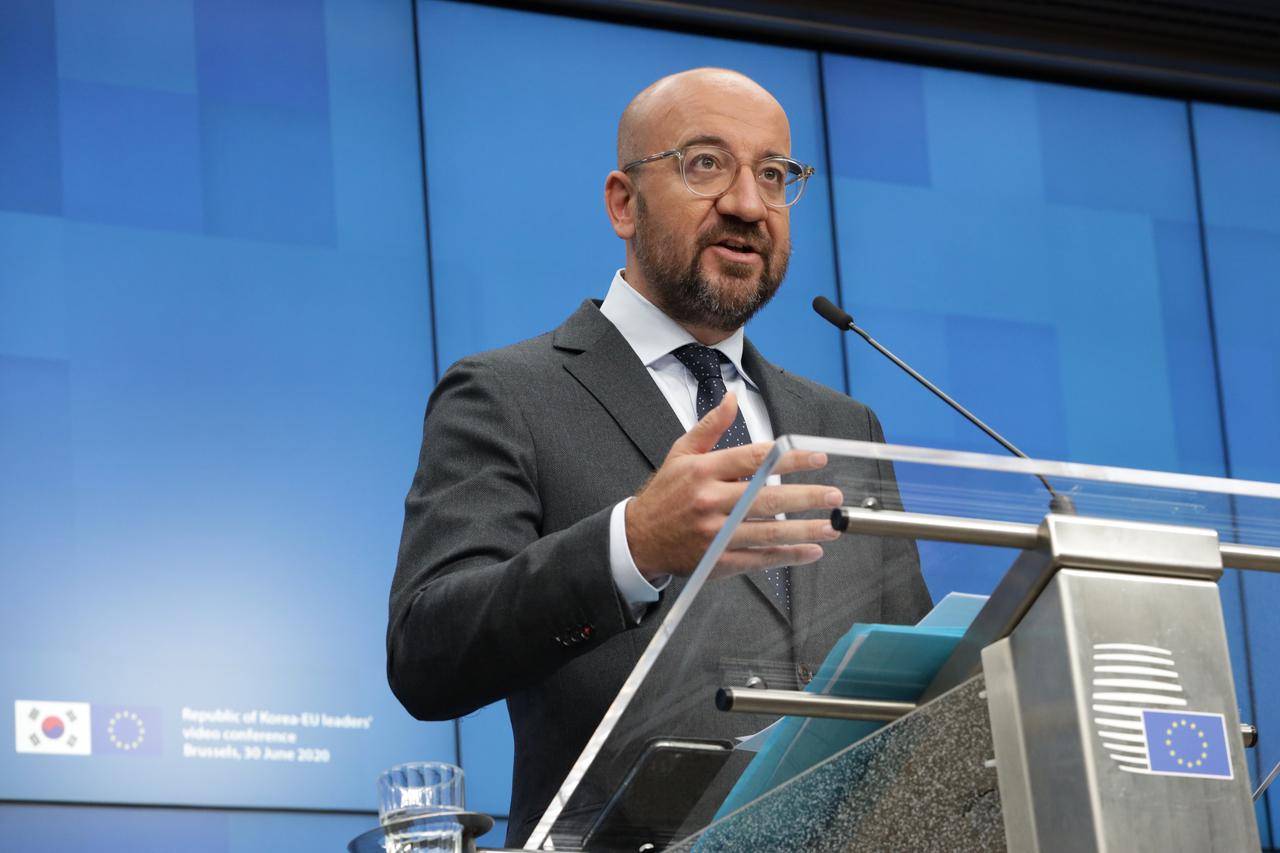 BELGIUM-BRUSSELS-EU-LEADERS-ROK-VIDEO CONFERNCE