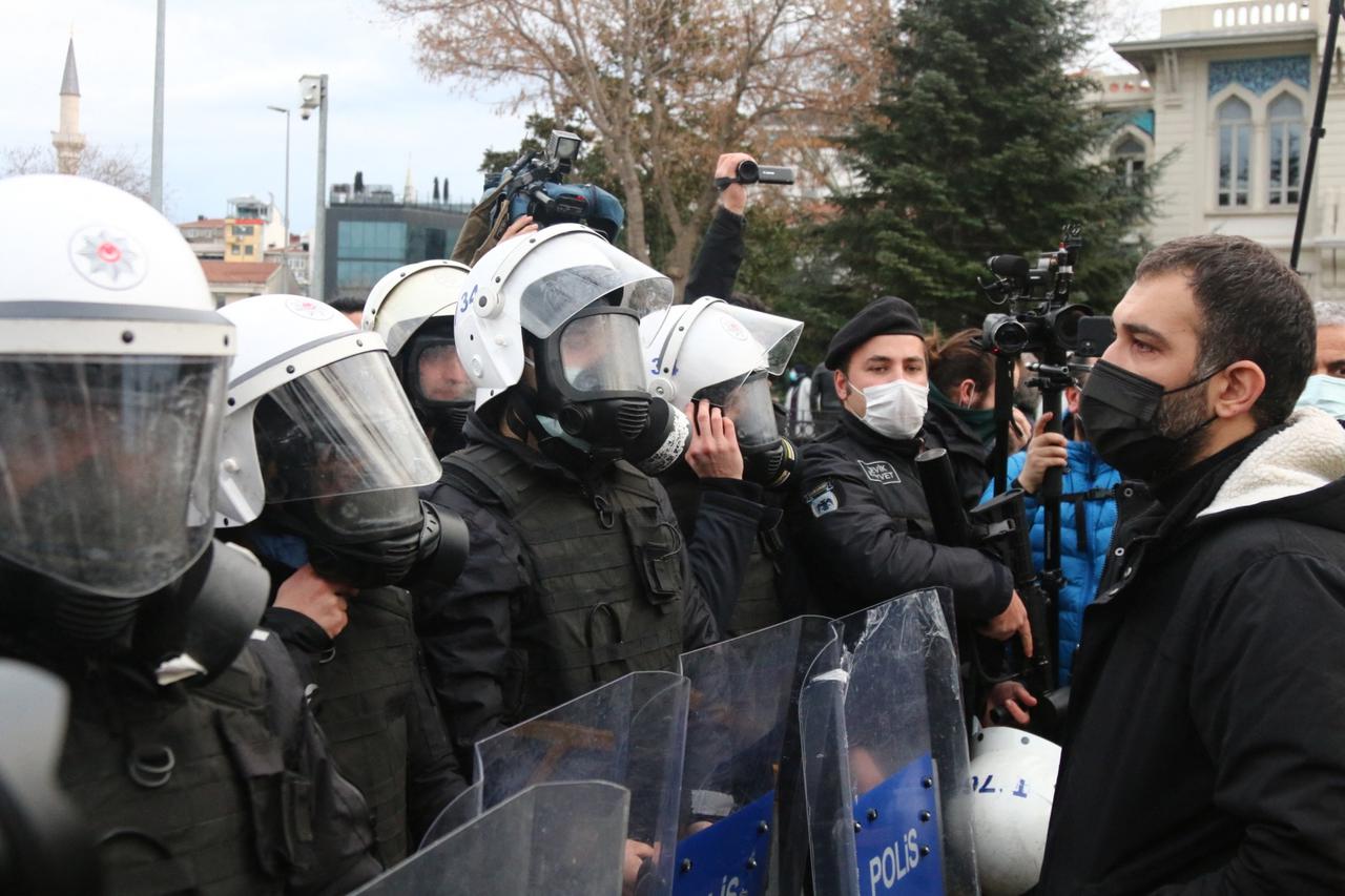 Riot Police Break Up Student Protest - Istanbul