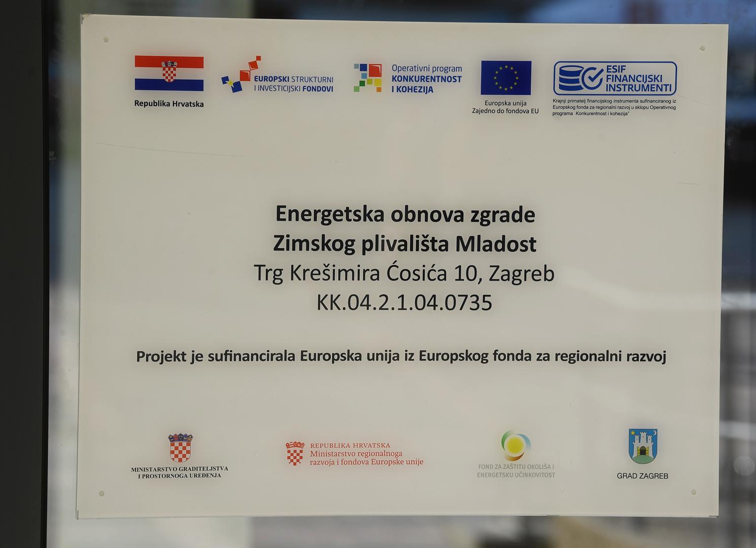 15.09.2021., Zagreb - Zimsko plivaliste Mladost nakon zavrsetka energetske obnove danas otvorilo svoja vrata za gradjane. 
Photo: Marko Lukunic/PIXSELL