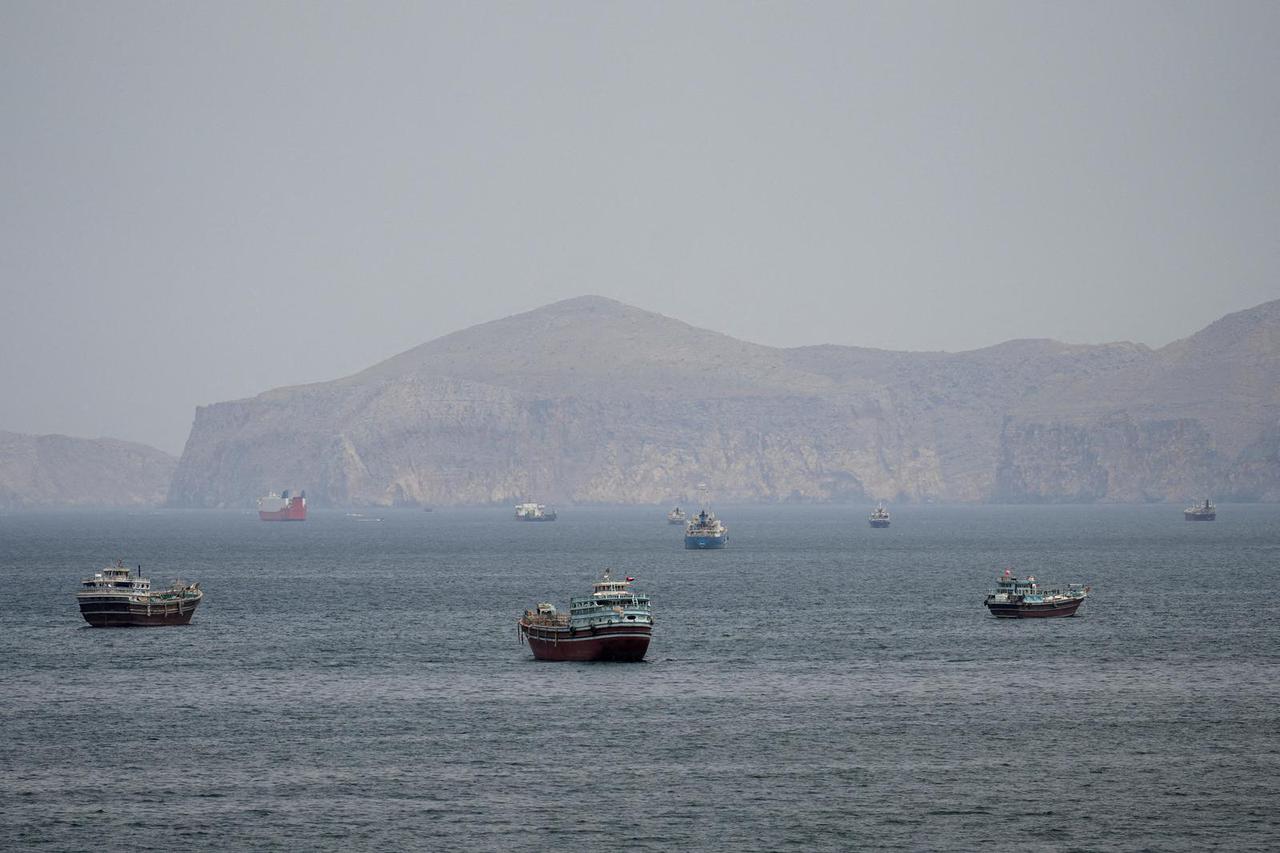FILE PHOTO: Ships and boats in the Strait of Hormuz