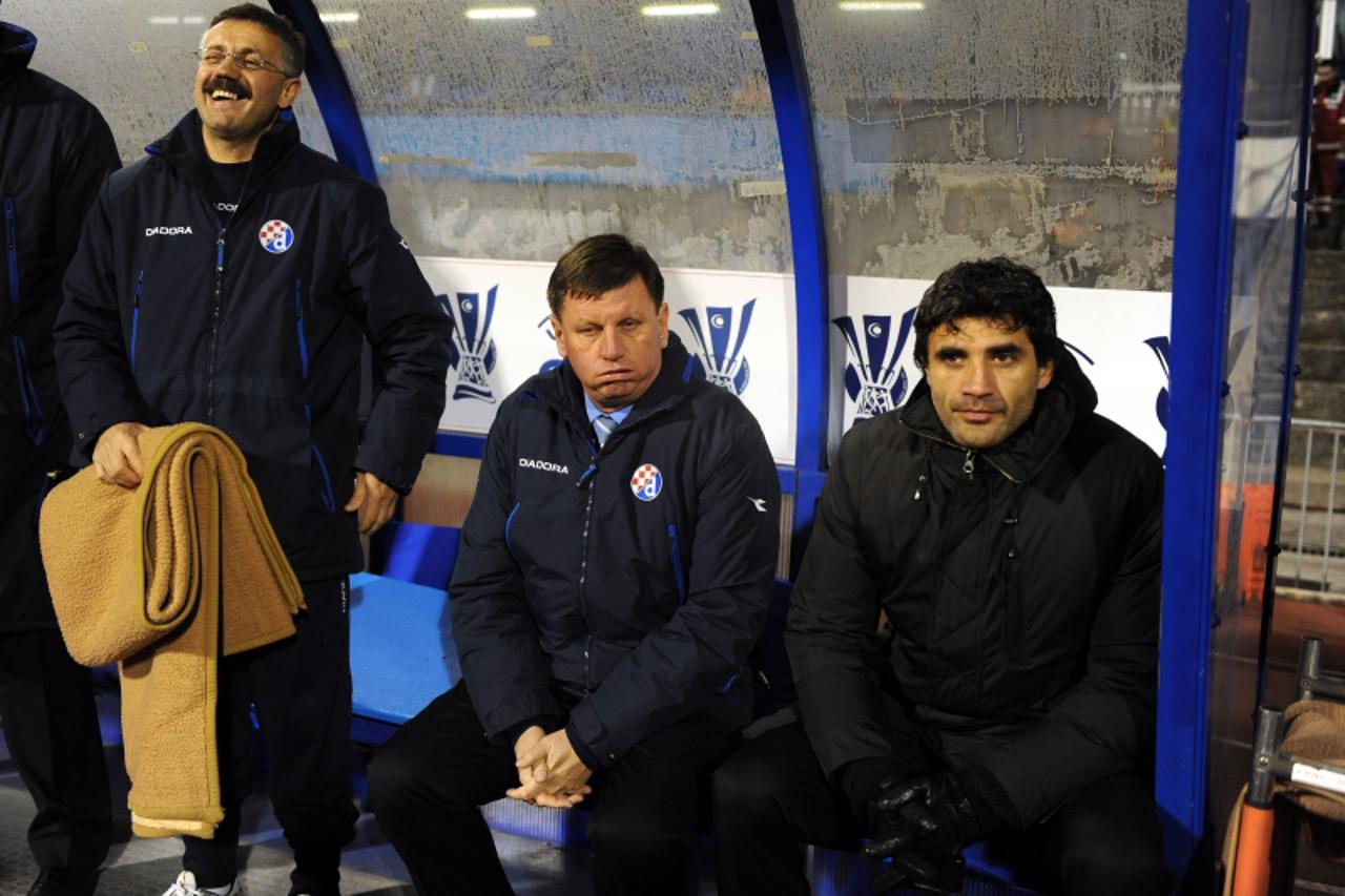 'sport...zagreb...27.11.2008.   stadion u Maksimiru, liga UEFA 3. kolo,  Dinamo - Spartak Moskva, trener dinama Marijan Vlak, Zoran Mamic i Hrvoje Braovic,  Photo: Goran Stanzl/Vecernji list'