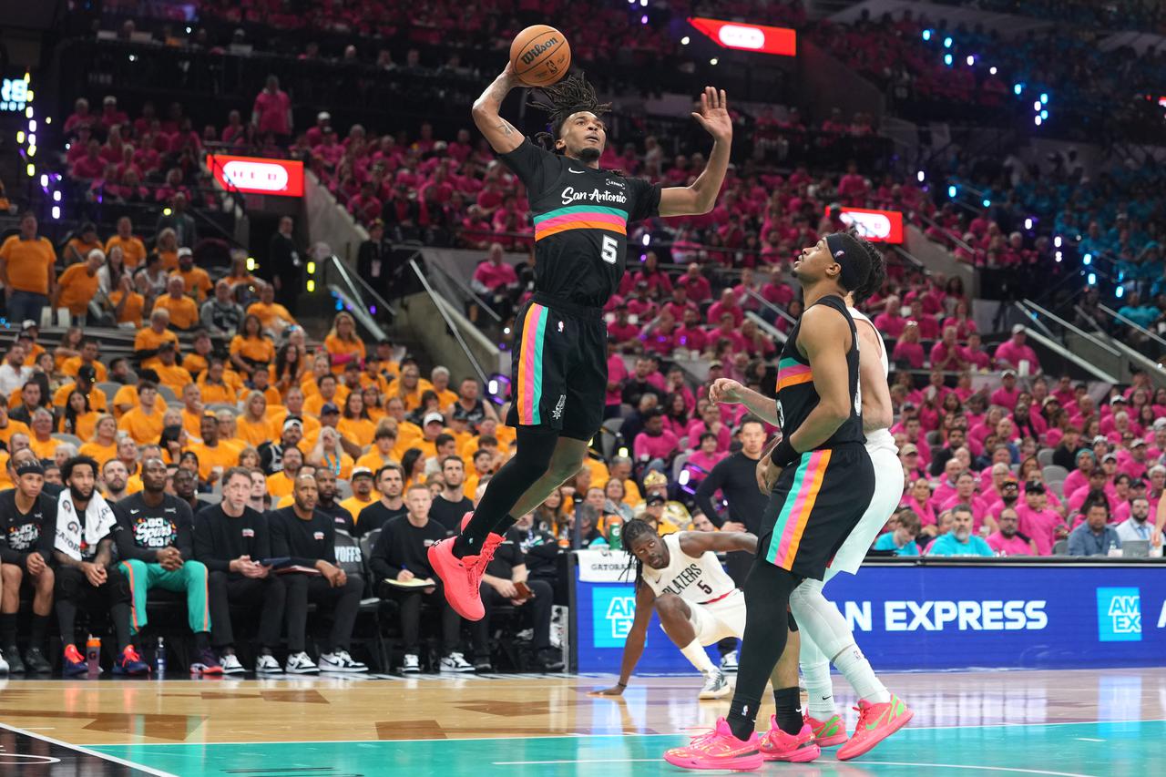 NBA: Playoffs-Portland Trail Blazers at San Antonio Spurs