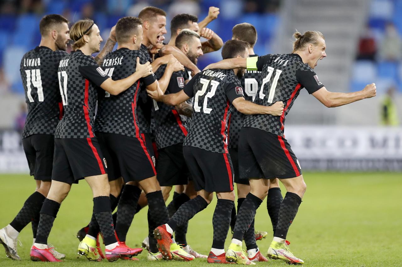 Bratislava: Sraz Slovačke i Hrvatske u kvalifikacijskom susretu za nogometni SP 2022.