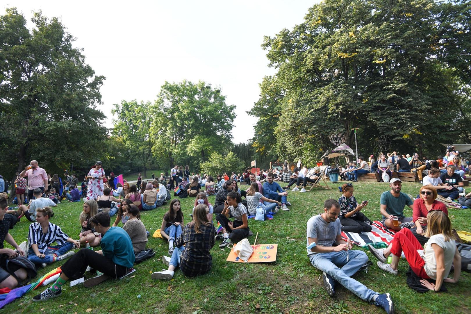 19.09.2020., Zagreb - 19. Povorka ponosa LGBTIQ osoba i obitelji Zagreb Pride 2020 pod sloganom "Sloboda unutar i izvan cetiri zida". Povorka je po prvi puta krenula s Trga svetog Marka. Photo: Josip Regovic/PIXSELL