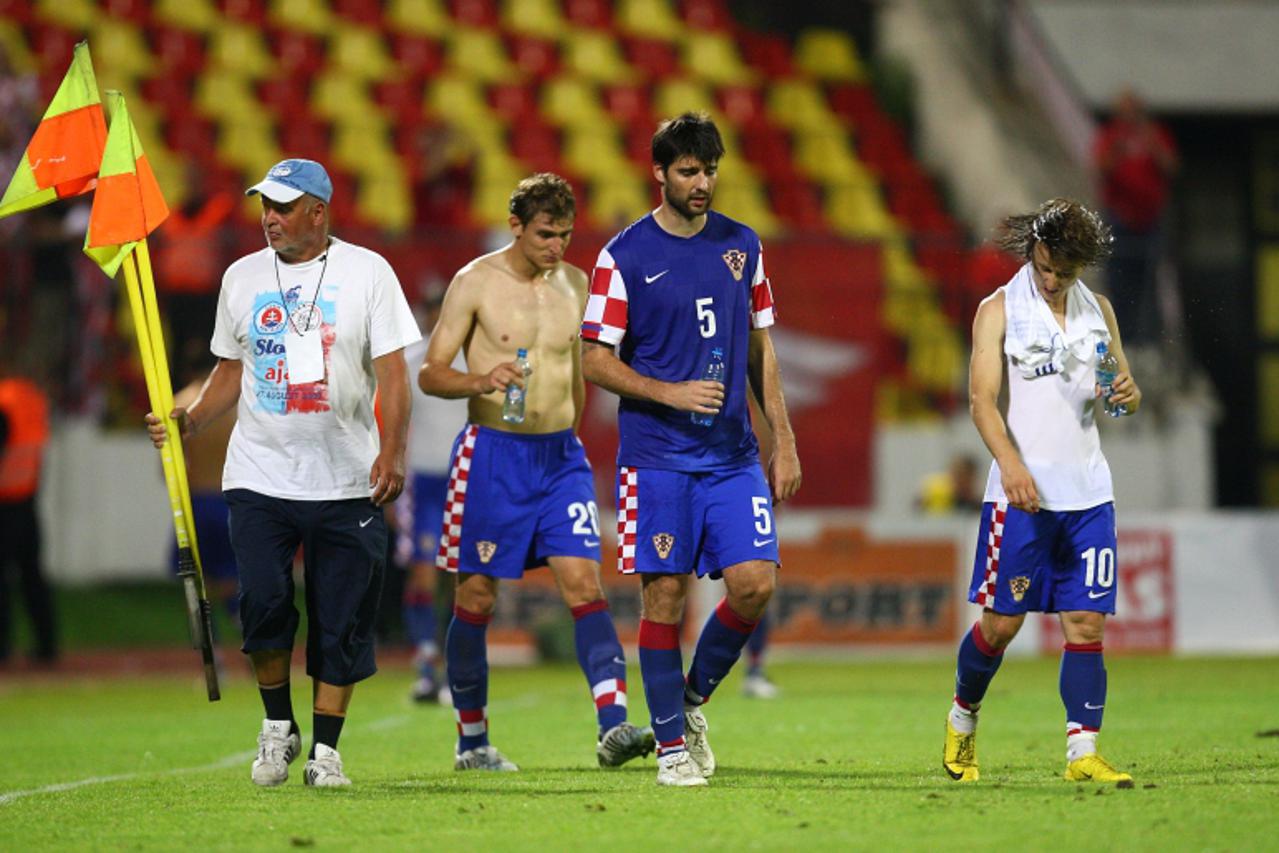 '11.08.2010., Bratislava - Gradski stadion. Odigrana je prijateljska nogometna utakmica Slovacka - Hrvatska. Vedran Corluka.  Photo: Igor Kralj/PIXSELL'