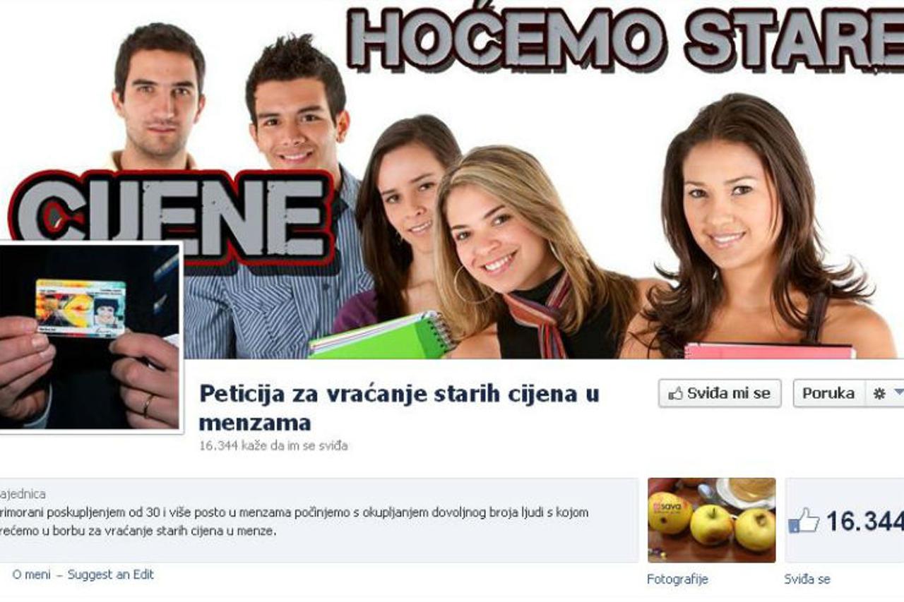 Peticija za vraćanje starih cijena u  menzama