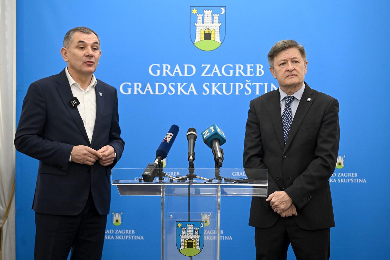 Zagreb: Otto Barić i Ivica Lovrić održali konferenciju za medije uoči sjednice Gradske skupštine