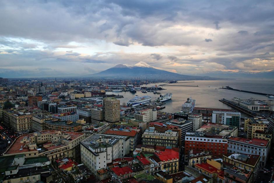 FILE PHOTO: Mount Vesuvius is seen covered by snow, in Naples