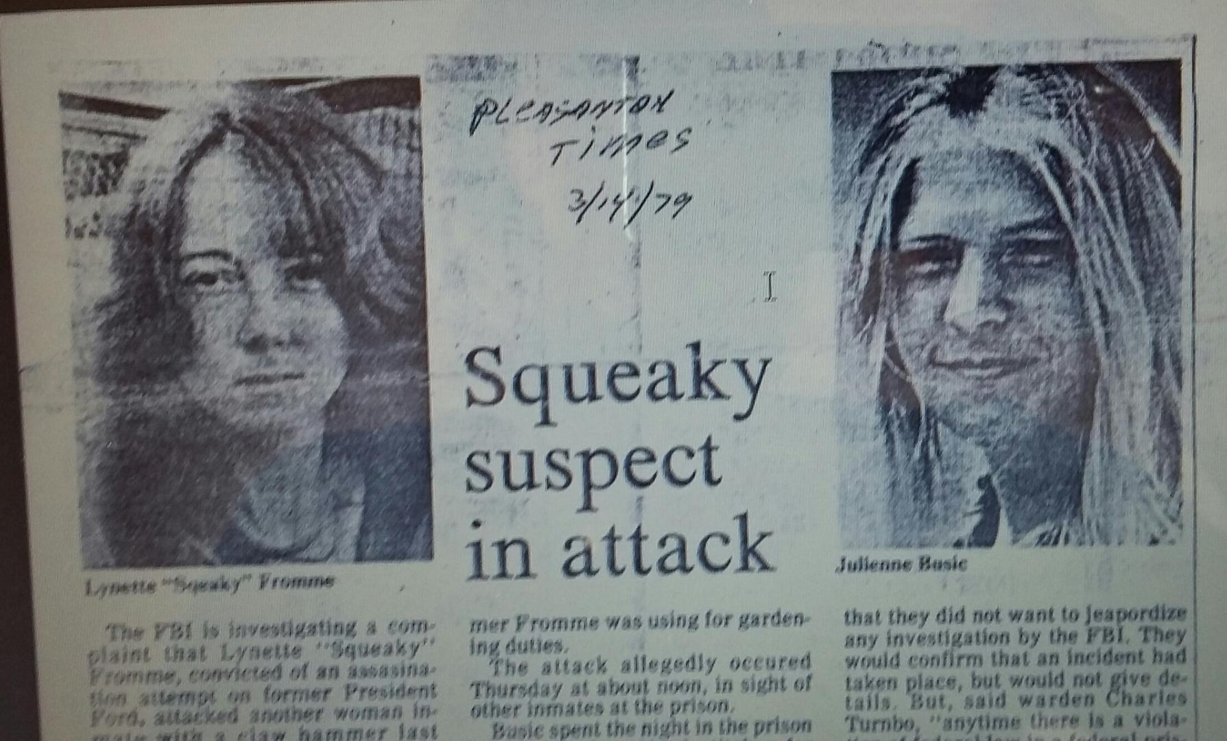 Isječak iz Pleasanton Timesa u kojem je opisan zatvorski incident