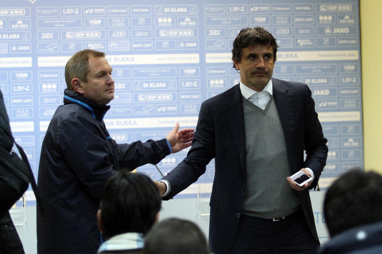 04.04.2015., stadion Kantrida, Rijeka - MAXtv 1. HNL, 27. kolo, HNK Rijeka -  GNK Dinamo. Matjaz Kek, Zoran Mamic. Photo: Goran Kovacic/PIXSELL