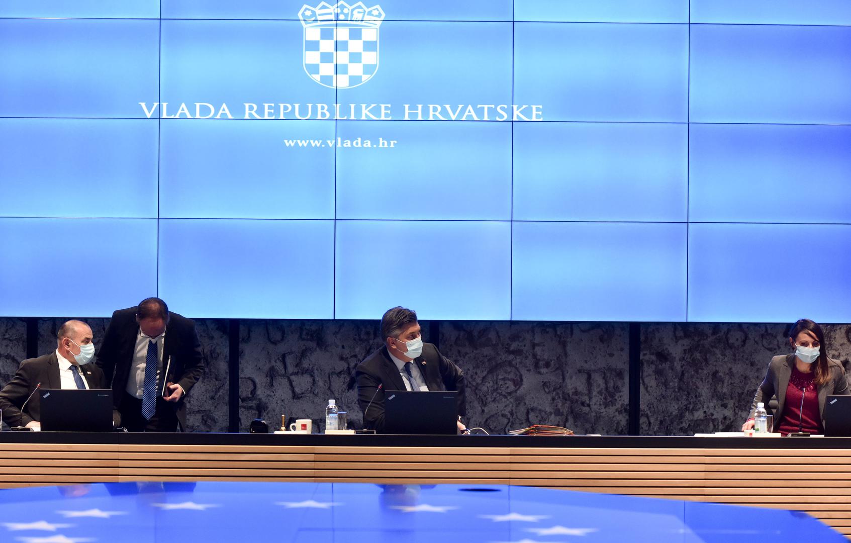 18.02.2021.,Zagreb - U zgradi NSK odrzana je 44. sjednica Vlade Republike Hrvatske..Photo: Davorin Visnjic/PIXSELL