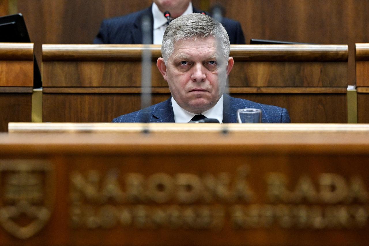 Slovakia's PM Fico attends a parliamentary session during a no-confidence vote against his government