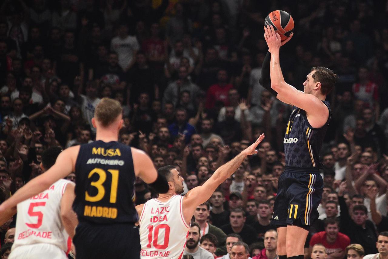 Beograd: Utakmica 15. kola Turkish Airlines Eurolige između KK Crvena zvezda Meridianbet Beograd i KK Real Madrid