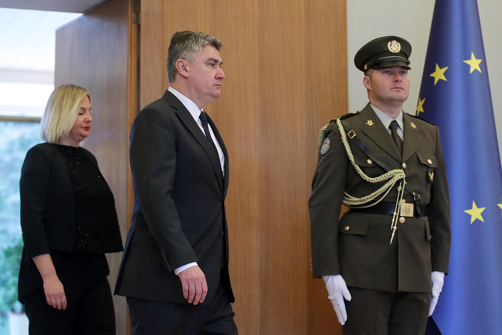 13.12.2021., Zagreb - Predsjednik Republike Hrvatske Zoran Milanovic odlikovao je Veleredom kralja Dmitra Zvonimira s lentom i Danicom, za izniman doprinos neovisnosti i cjelovitosti Republike Hrvatske te izgradnji i napretku hrvatske drzave sudionike Hrvatskog proljeca. Photo: Goran Stanzl/PIXSELL