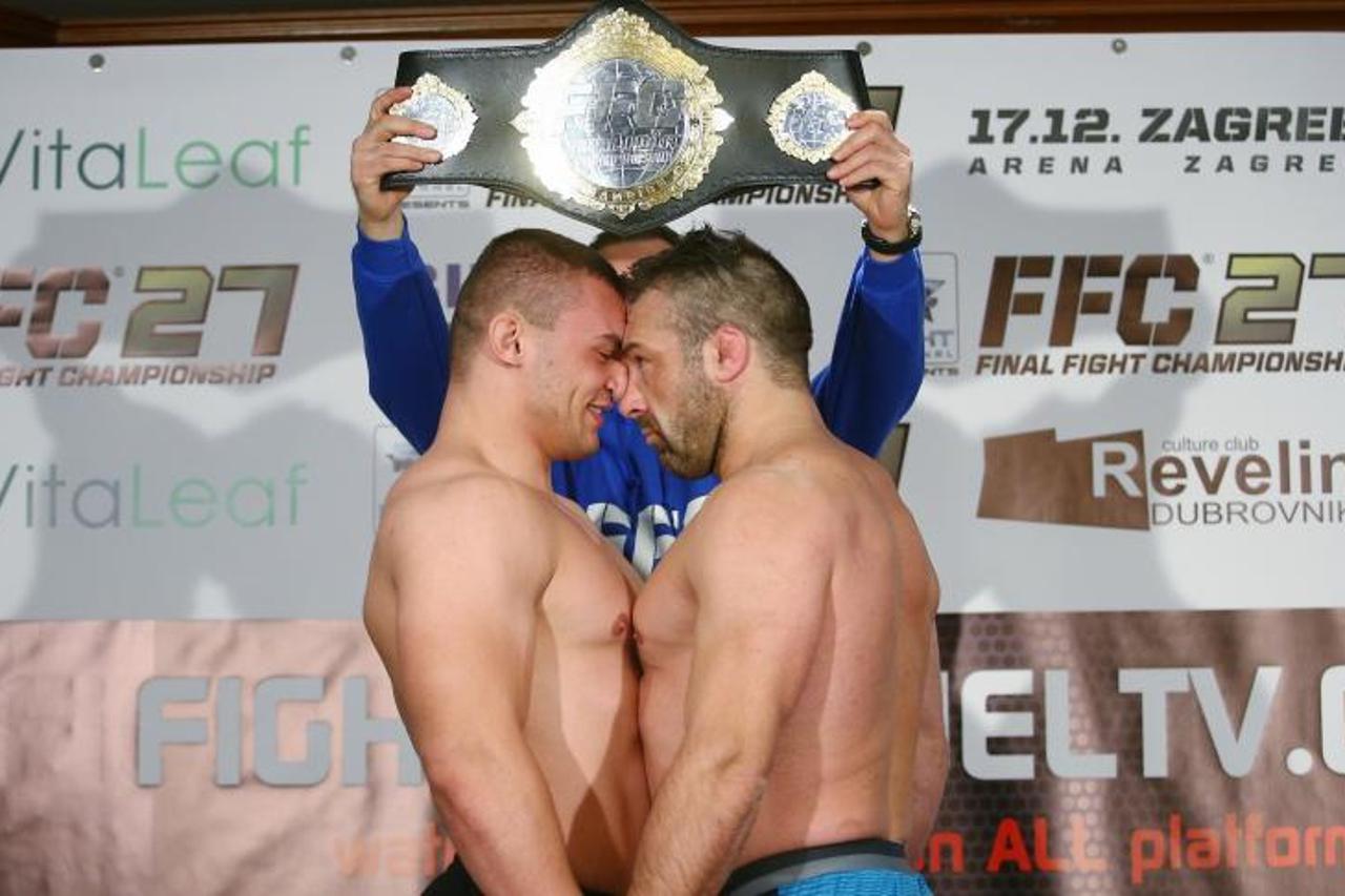 FFC, vaganje, U hotelu Sheraton odrzano je vaganje boraca uoci sutrasnjeg spektakla Final Fight Championship Areni Zagreb. Darko Stosic iz Srbije i Dion Staring iz Nizozemske. 