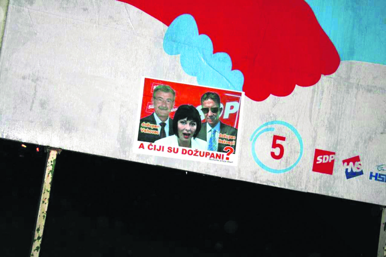Rat plakatima u Sisačkoj županiji za izbor župana