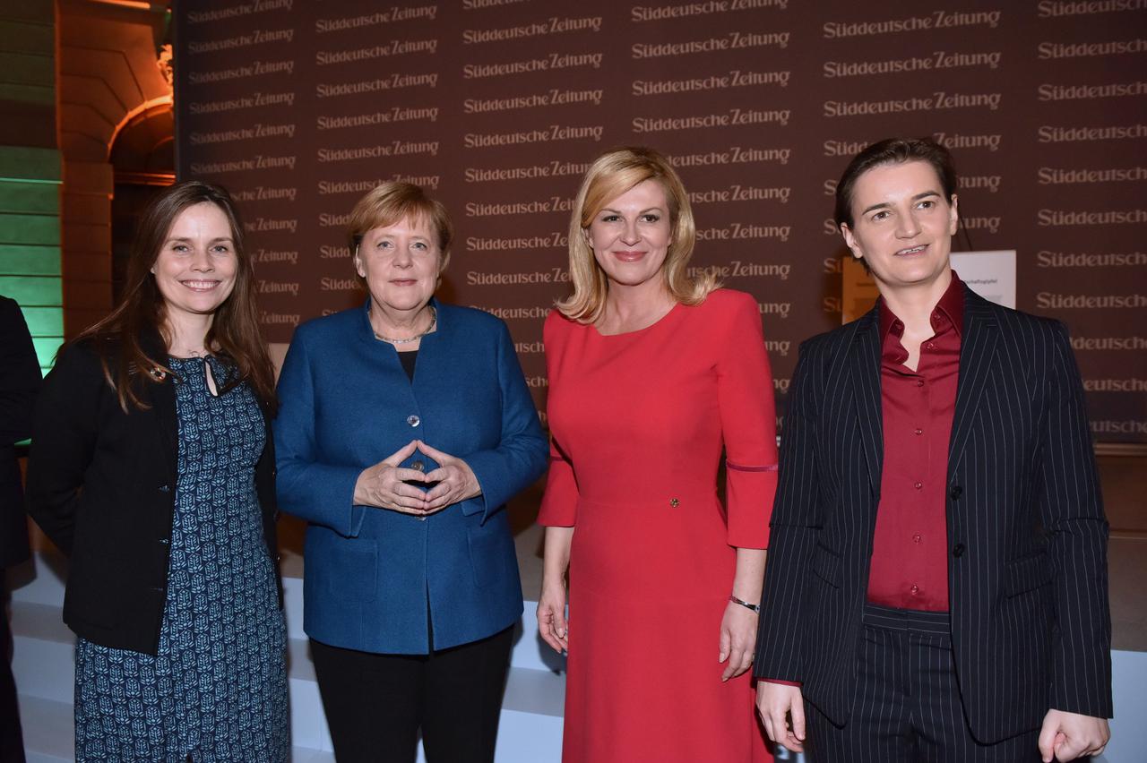 Katrin Jakobsdottir, Angela Merkel, Kolinda Grabar-Kitarović i Ana Brnabić