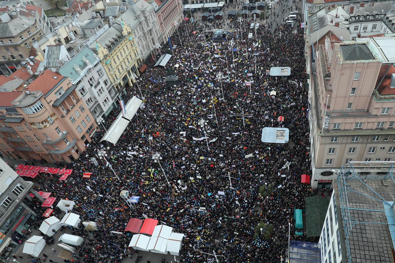 Prosvjed u Zagrebu