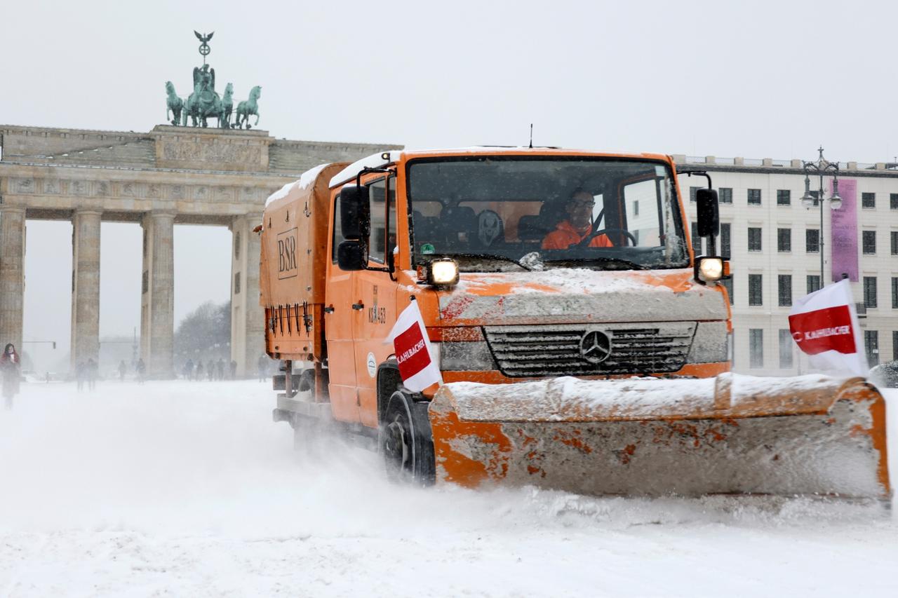 Heavy snowfall in Germany