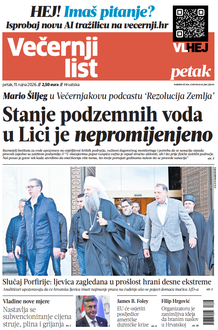 Večernji list naslovnica