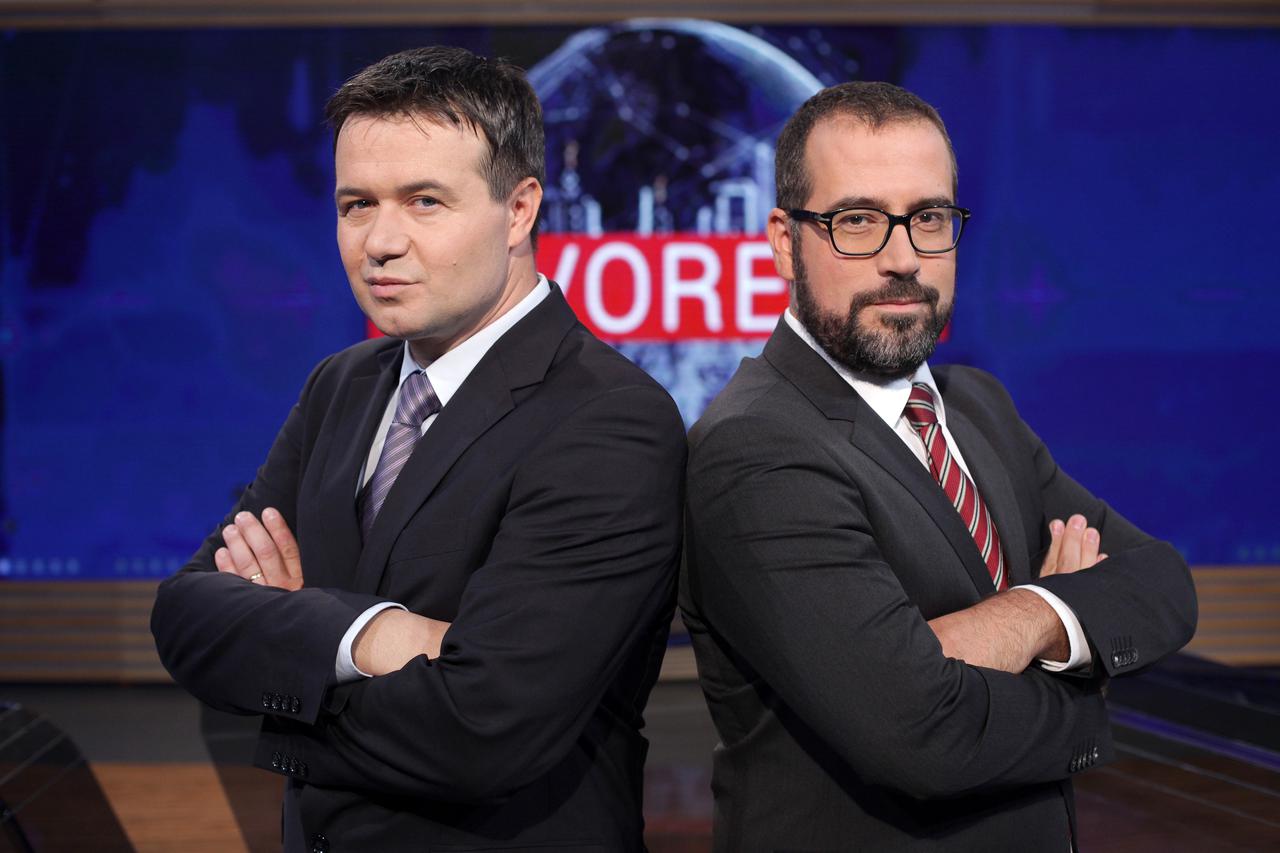 SPECIJAL EKRAN  15.09.2014., Zagreb - Voditelji HTV-ove emisije Otvoreno, Domagoj Novokmet i Mislav Togonal. Photo: Grgur Zucko/PIXSELL