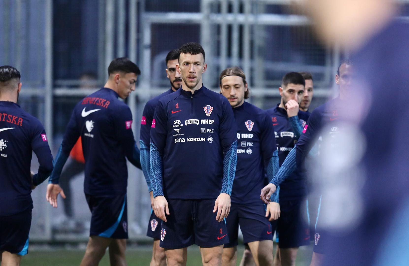 21.03.2023., Split - Na stadionu Hrvatski vitezovi odrzan je trening hrvatske nogometne reprezentacije uoci utakmice kvalifikacija za EURO 2024. koju igraju protiv Walesa. Ivan Perisic Photo: Ivo Cagalj/PIXSELL